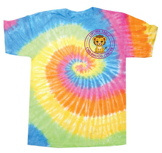 Adult Tie Dye T-Shirt- Left Chest Logo