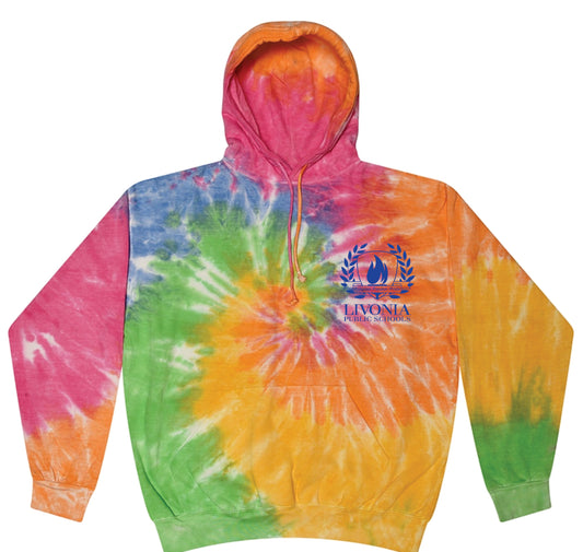 Adult Tie Dye Hoodie - Left Chest Logo